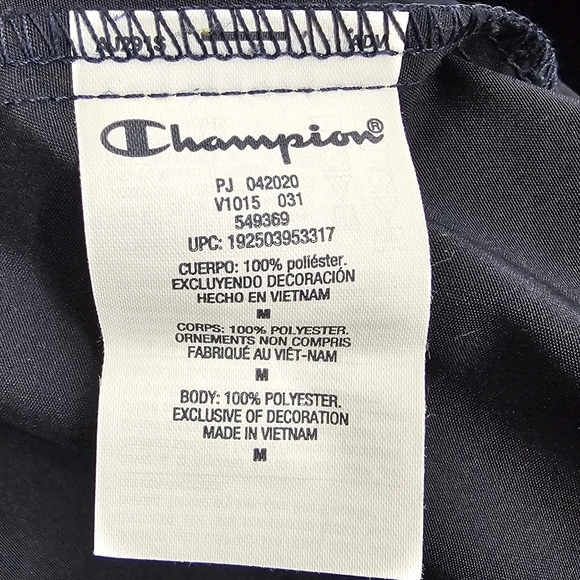 Champion Full Zip Jacket Men's Size Medium Blue Lightweight Wind Breaker Hooded - Picture 9 of 13